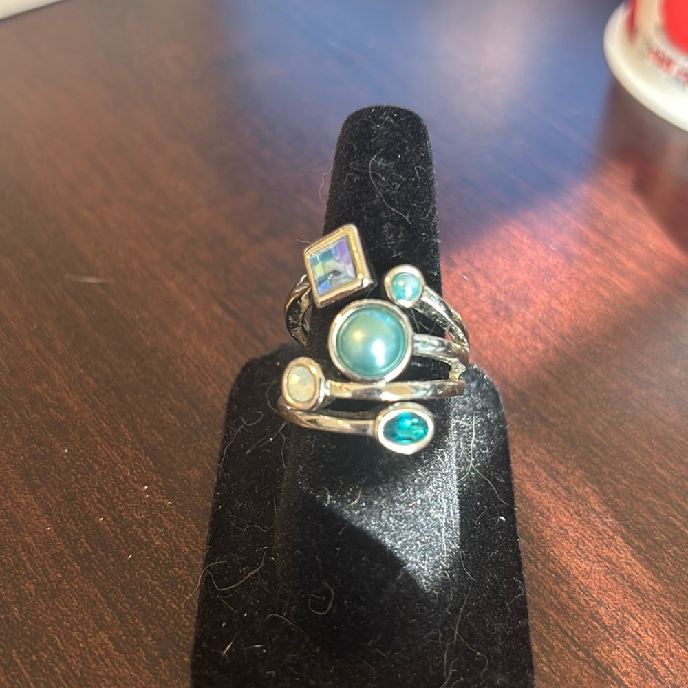 Stunning Aquamarine Lia Sophia size 8 ring